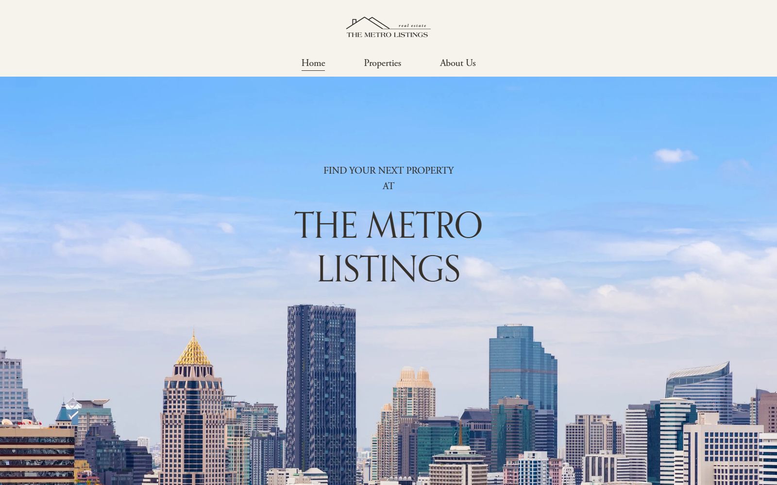 The Metro Listings — real estate website built by Rhold Labs